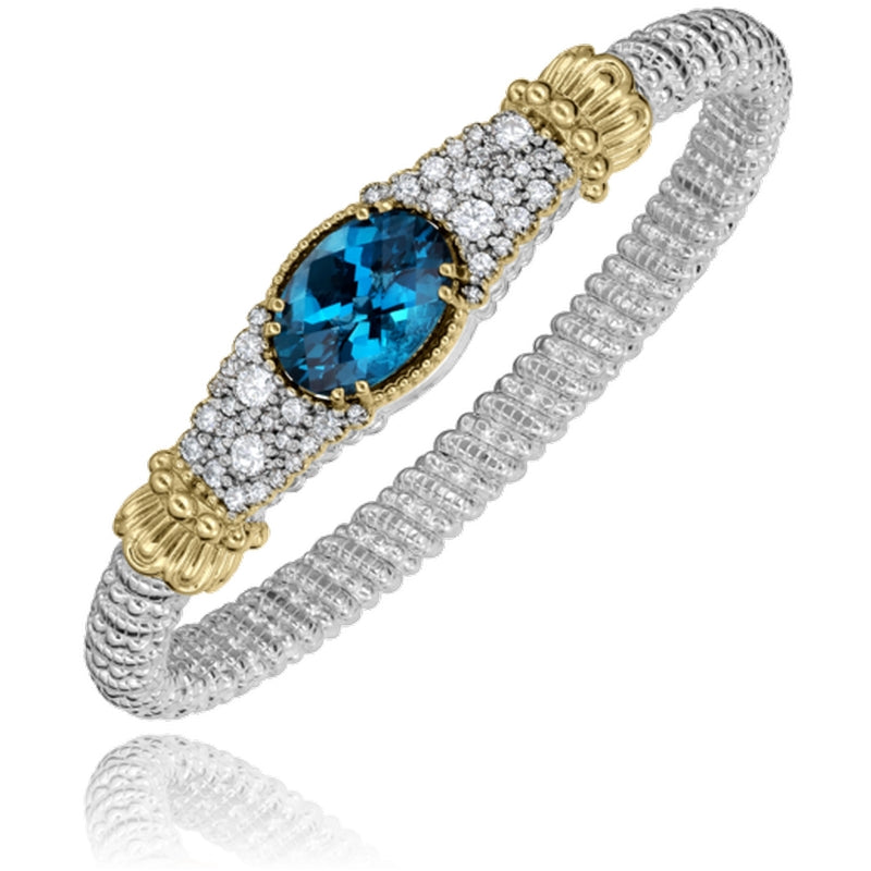Vahan 14k Gold & Sterling Silver London Blue Topaz Bracelet