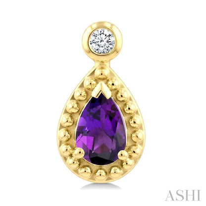 Bead Bijoux Pear Shape Gemstone & Diamond Earrings