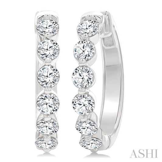 Diamond Fashion Hoop Earrings