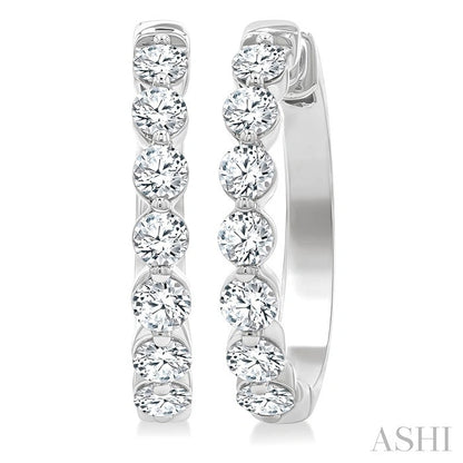 Diamond Fashion Hoop Earrings