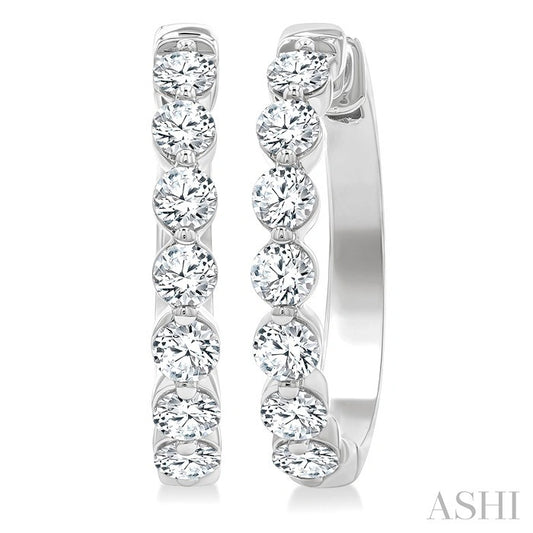 Diamond Fashion Hoop Earrings