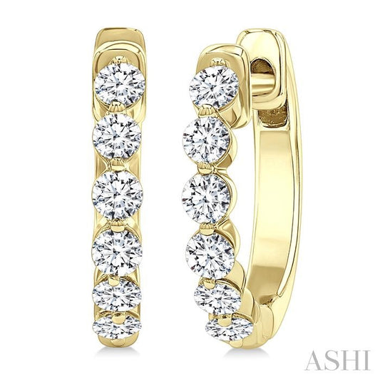Diamond Fashion Hoop Earrings