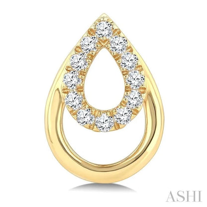 Golden Glow Pear Shape Petite Diamond Fashion Earrings