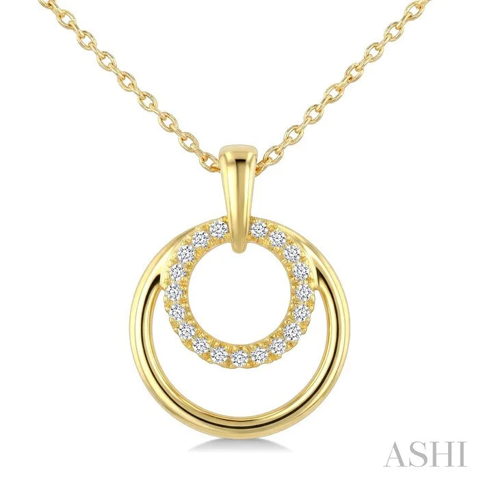 Round Shape Petite Diamond Fashion Pendant