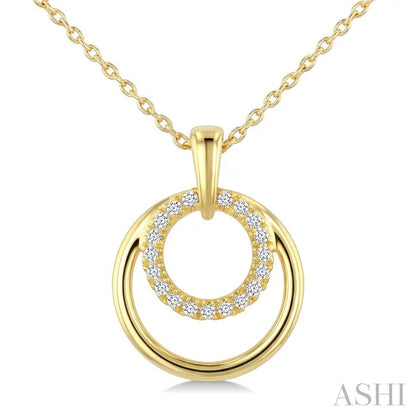 Round Shape Petite Diamond Fashion Pendant