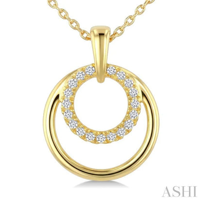 Round Shape Petite Diamond Fashion Pendant
