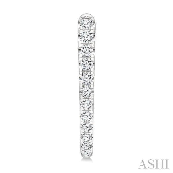 Chevron Diamond Fashion Hoop Earrings