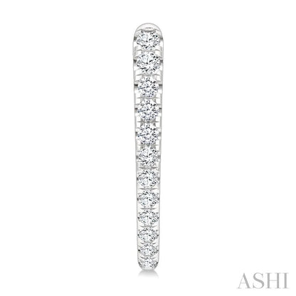 Chevron Diamond Fashion Hoop Earrings