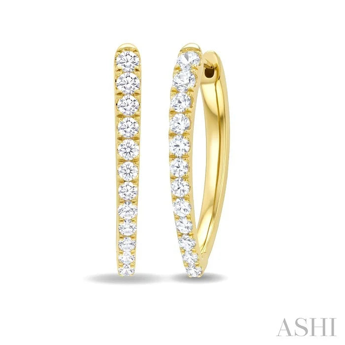 Chevron Diamond Fashion Hoop Earrings