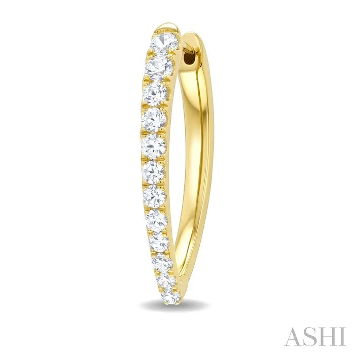 Chevron Diamond Fashion Hoop Earrings