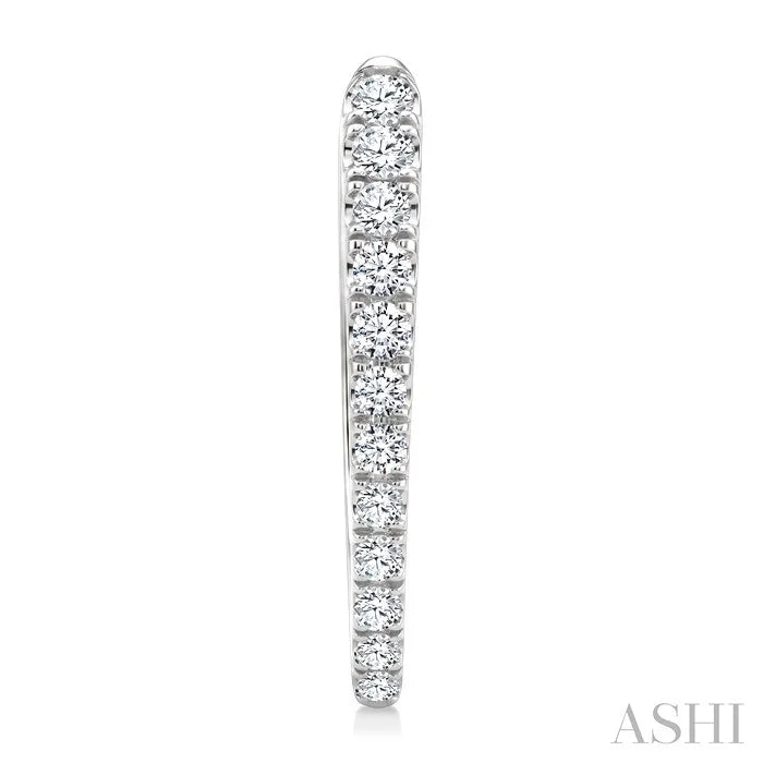 Chevron Diamond Fashion Hoop Earrings