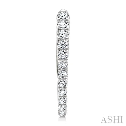 Chevron Diamond Fashion Hoop Earrings