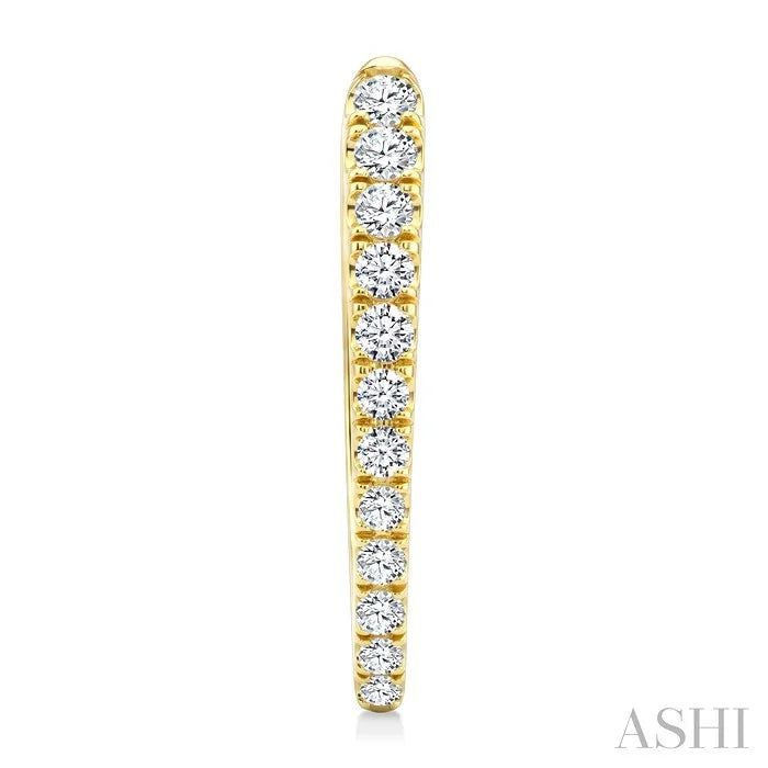 Chevron Diamond Fashion Hoop Earrings
