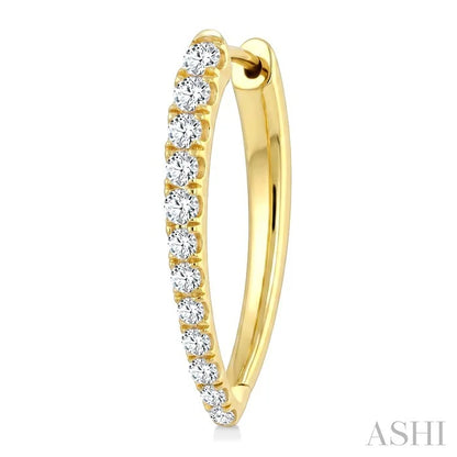 Chevron Diamond Fashion Hoop Earrings