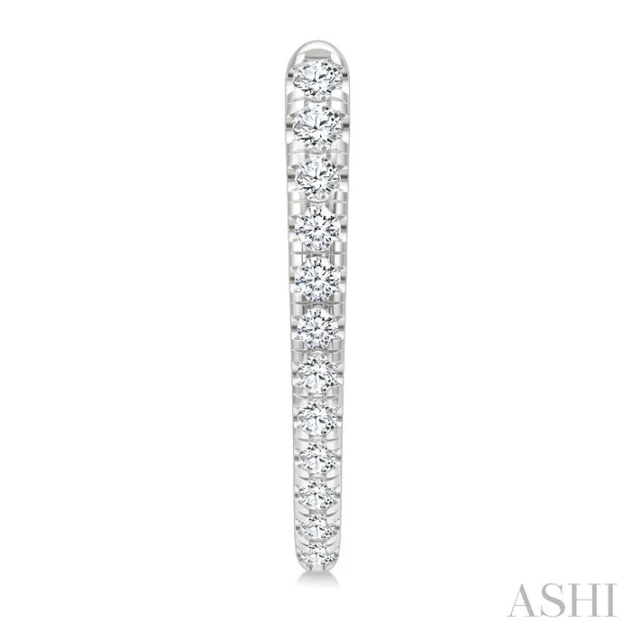 Chevron Diamond Fashion Hoop Earrings