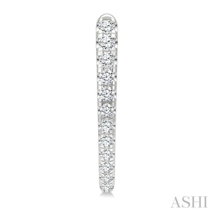 Chevron Diamond Fashion Hoop Earrings