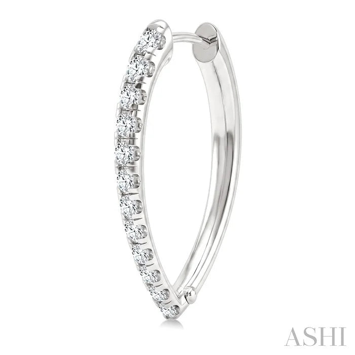 Chevron Diamond Fashion Hoop Earrings