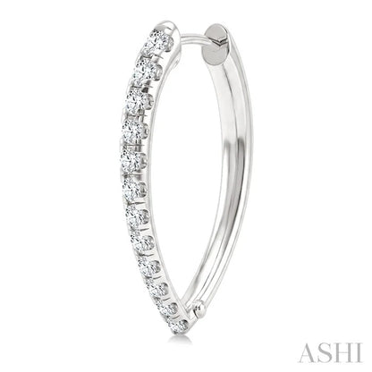 Chevron Diamond Fashion Hoop Earrings