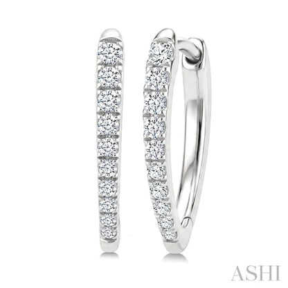 Chevron Diamond Fashion Hoop Earrings