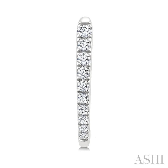Chevron Diamond Fashion Hoop Earrings