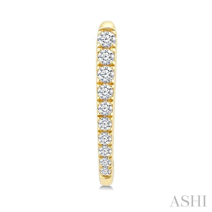 Chevron Diamond Fashion Hoop Earrings