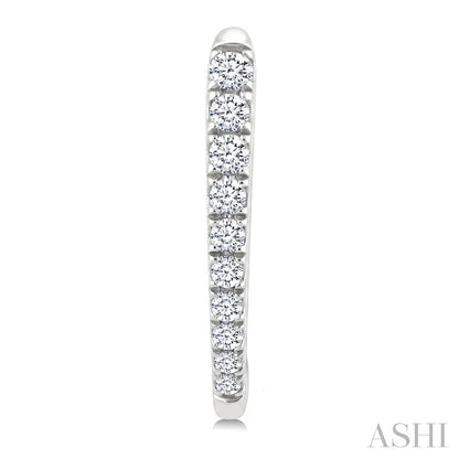 Chevron Diamond Fashion Hoop Earrings