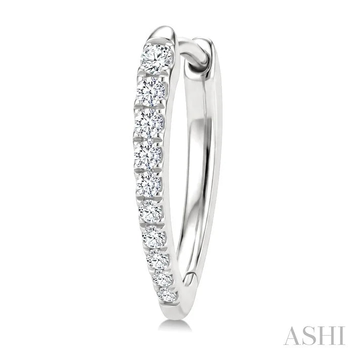 Chevron Diamond Fashion Hoop Earrings