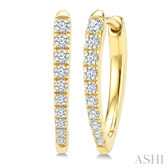 Chevron Diamond Fashion Hoop Earrings