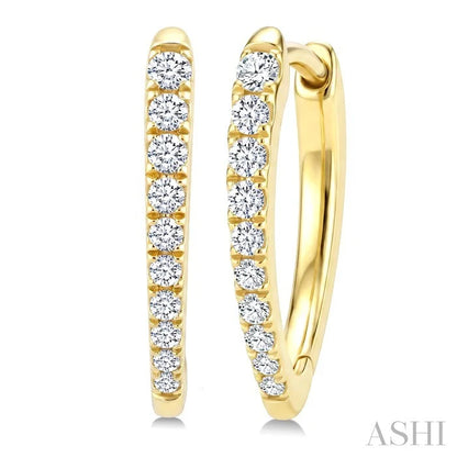 Chevron Diamond Fashion Hoop Earrings