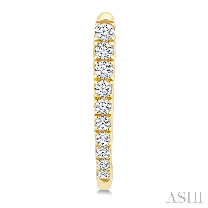Chevron Diamond Fashion Hoop Earrings