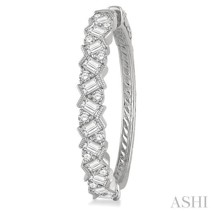 Scatter Zig-Zag Baguette Diamond Fashion Hoop Earrings