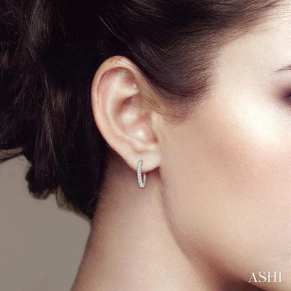 Scatter Zig-Zag Baguette Diamond Fashion Hoop Earrings