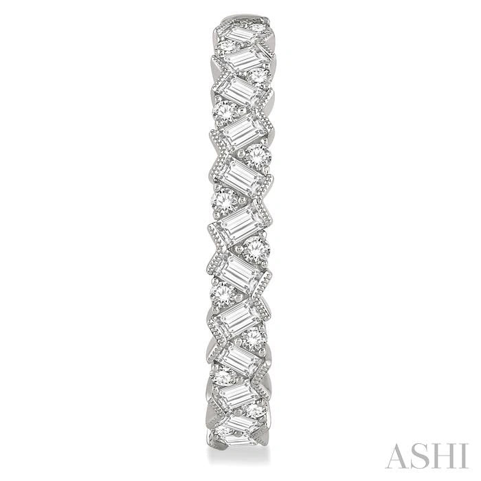 Scatter Zig-Zag Baguette Diamond Fashion Hoop Earrings