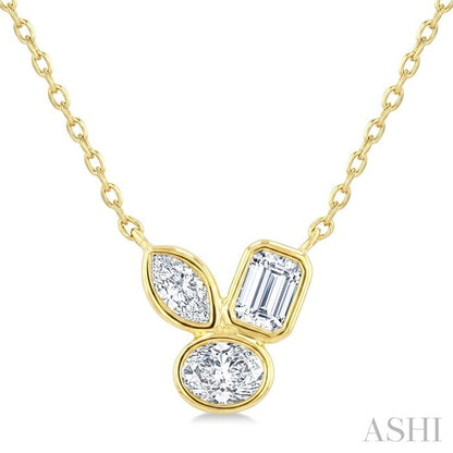 Mixed Shape Bezel Diamond Fashion Pendant
