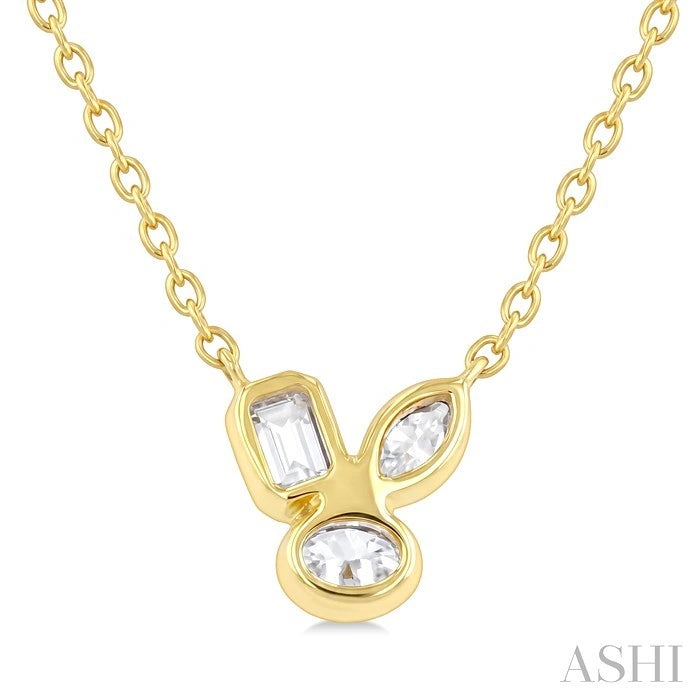 Mixed Shape Bezel Diamond Fashion Pendant