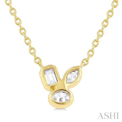 Mixed Shape Bezel Diamond Fashion Pendant