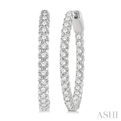 Inside-Out Diamond Round Hoop Earrings