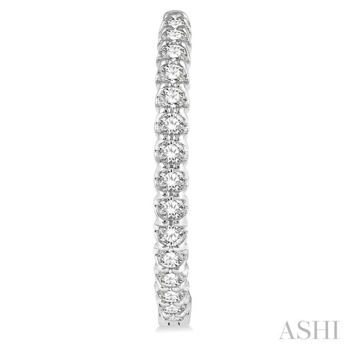 Inside-Out Diamond Round Hoop Earrings