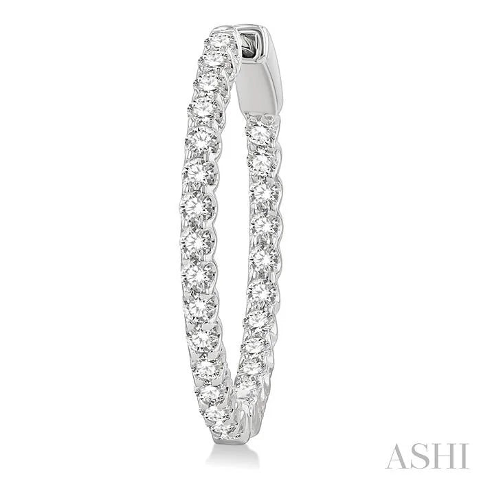 Inside-Out Diamond Round Hoop Earrings