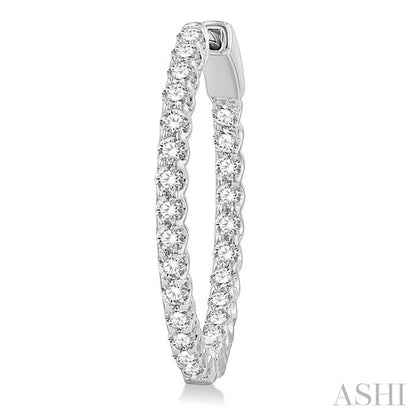 Inside-Out Diamond Round Hoop Earrings