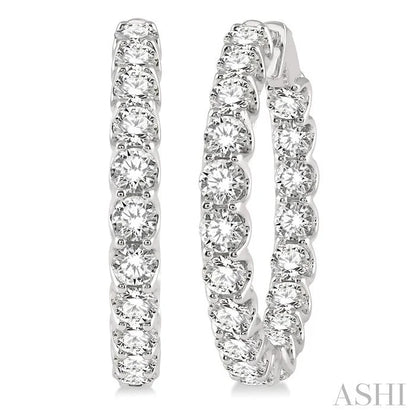 Inside-Out Diamond Round Hoop Earrings