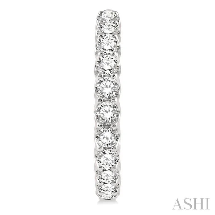 Inside-Out Diamond Round Hoop Earrings