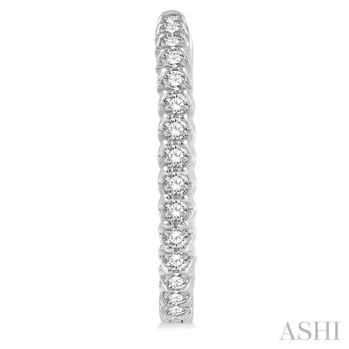Inside-Out Diamond Round Hoop Earrings