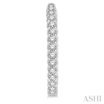 Inside-Out Diamond Round Hoop Earrings