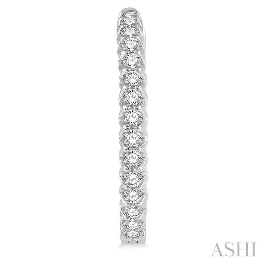 Inside-Out Diamond Round Hoop Earrings