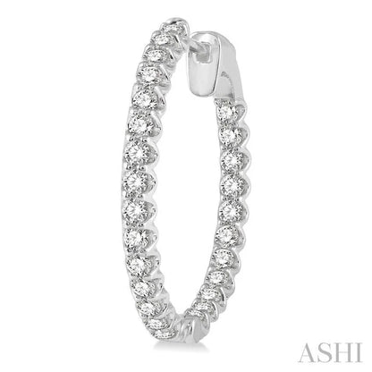 Inside-Out Diamond Round Hoop Earrings