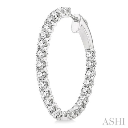 Inside-Out Diamond Round Hoop Earrings