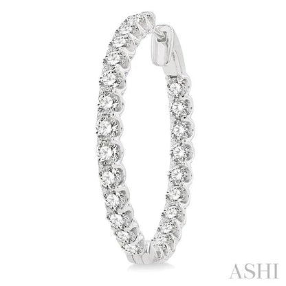 Inside-Out Diamond Round Hoop Earrings
