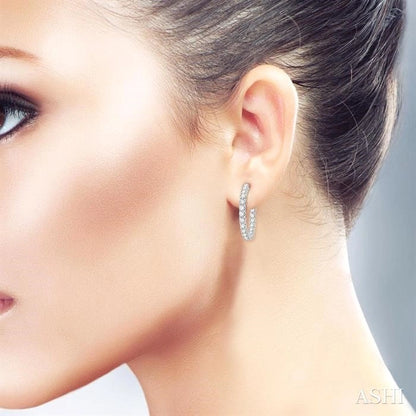 Inside-Out Diamond Round Hoop Earrings