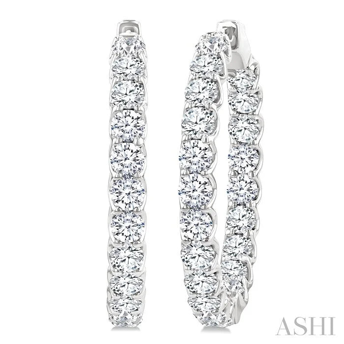Inside-Out Diamond Round Hoop Earrings